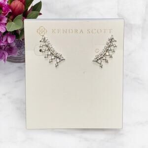 NWT! Kendra Scott Laurie Ear Climbers Earrings in Silver